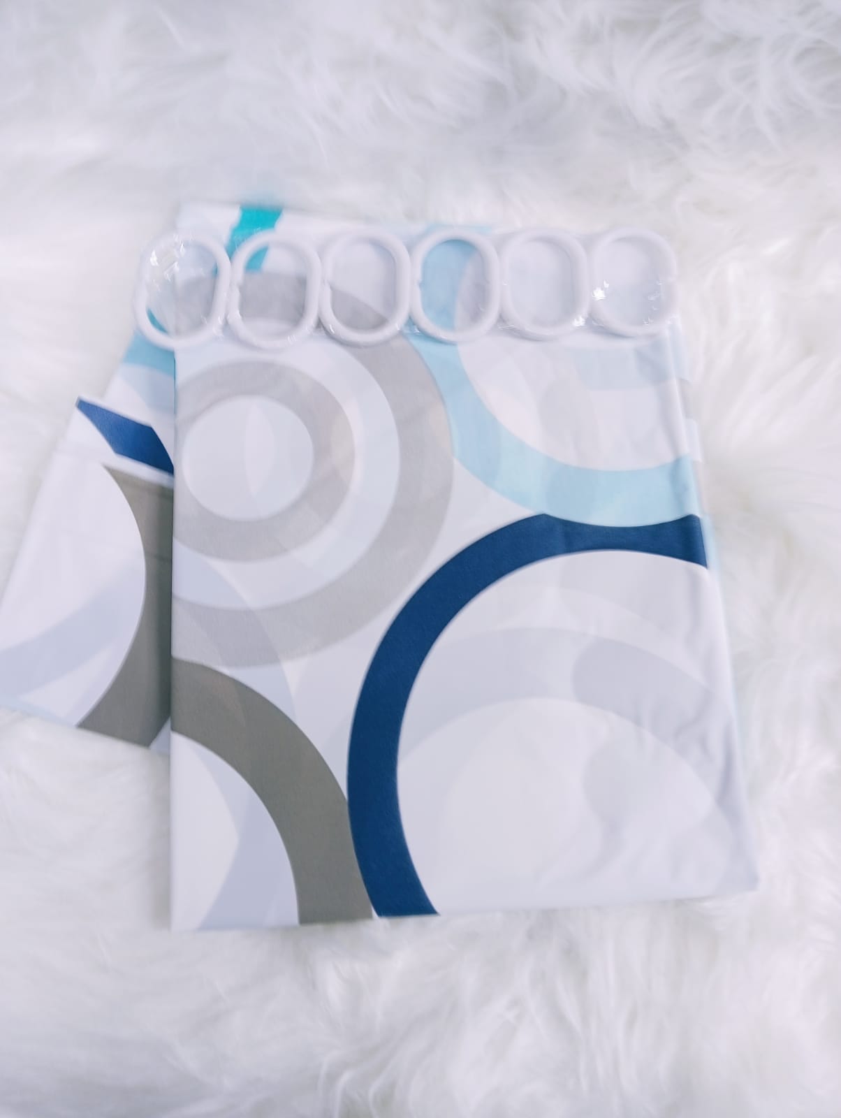 Flowered shower curtains
