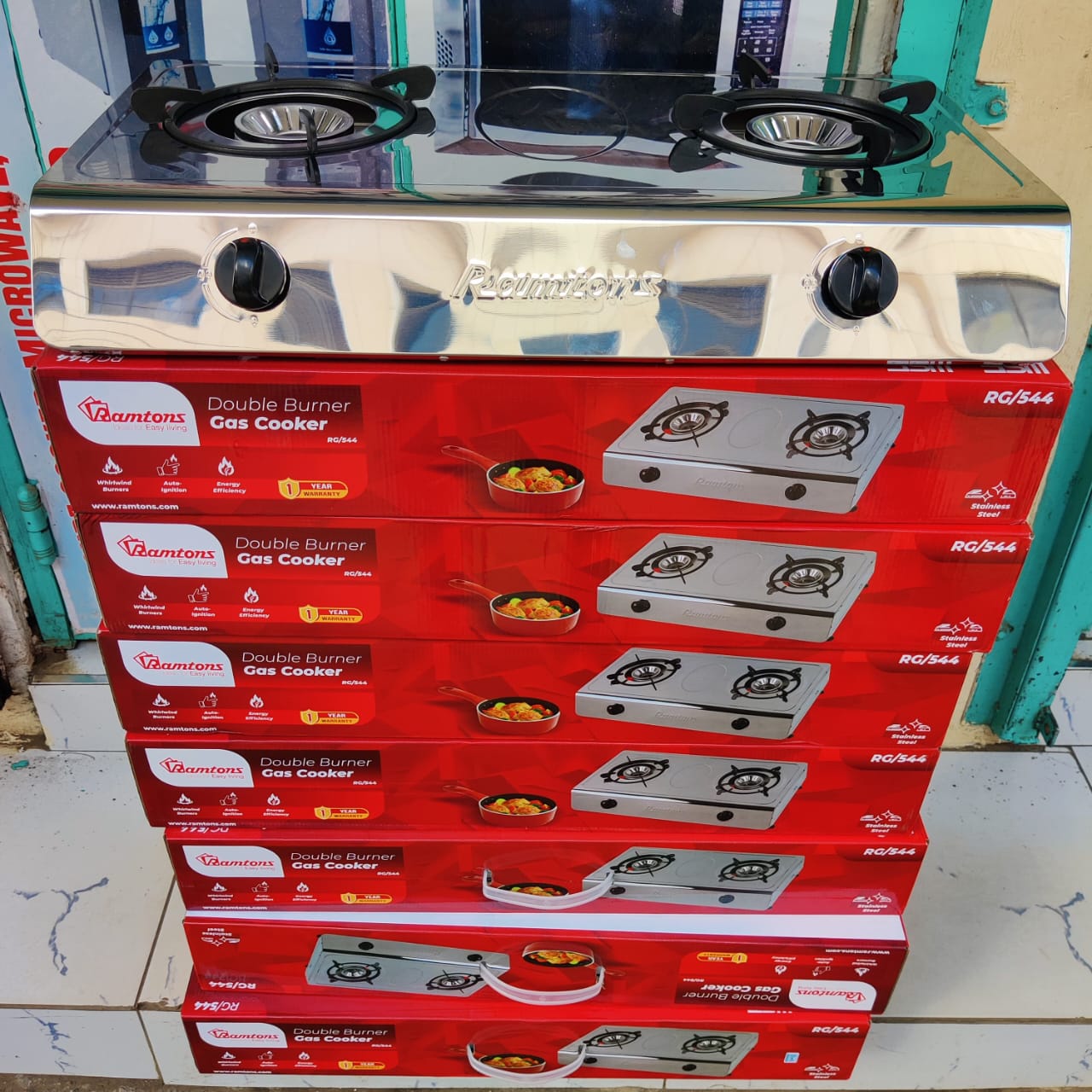 Ramtons 2Burner Stainless Steel Gas Cooker RG 544