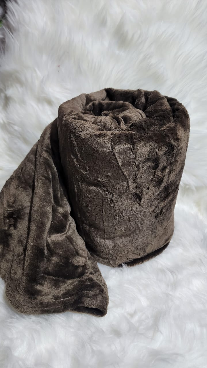 Coral fleece throw