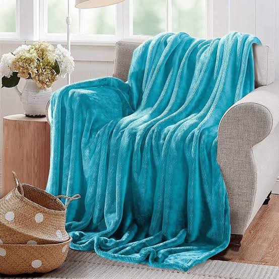 Coral fleece throw