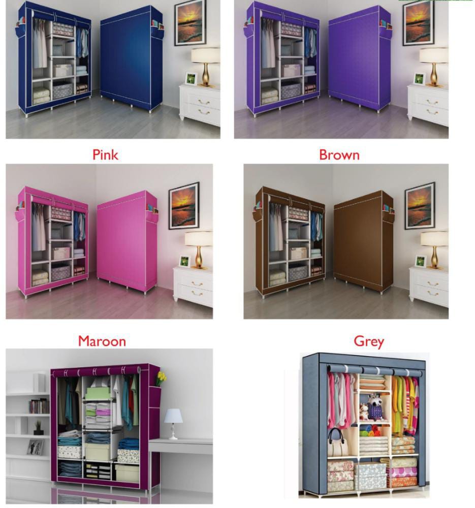 Portable wooden wardrobe
